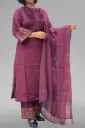 Embroidered Cotton 3 Piece Suit [008]
