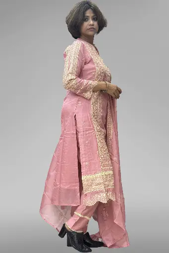 Embroidered Cotton 3 Piece Suit [0017]